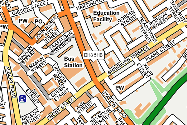 DH8 5HB map - OS OpenMap – Local (Ordnance Survey)