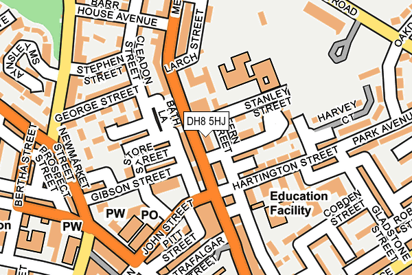 DH8 5HJ map - OS OpenMap – Local (Ordnance Survey)