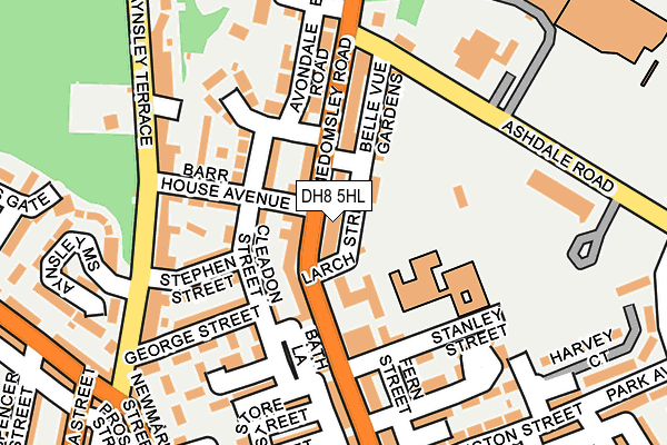 DH8 5HL map - OS OpenMap – Local (Ordnance Survey)