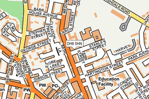 DH8 5HN map - OS OpenMap – Local (Ordnance Survey)