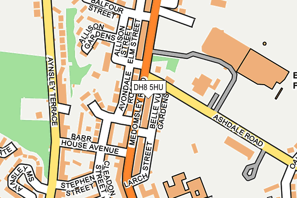 DH8 5HU map - OS OpenMap – Local (Ordnance Survey)