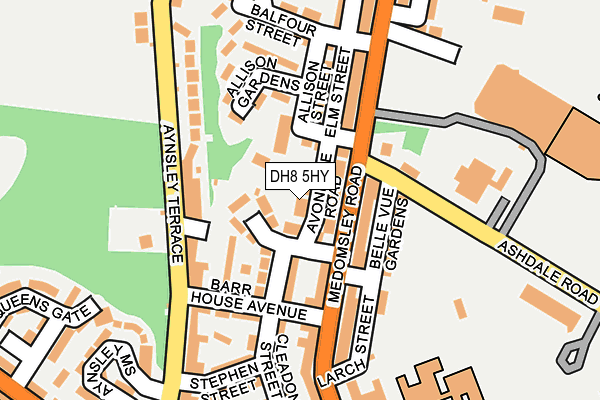 DH8 5HY map - OS OpenMap – Local (Ordnance Survey)