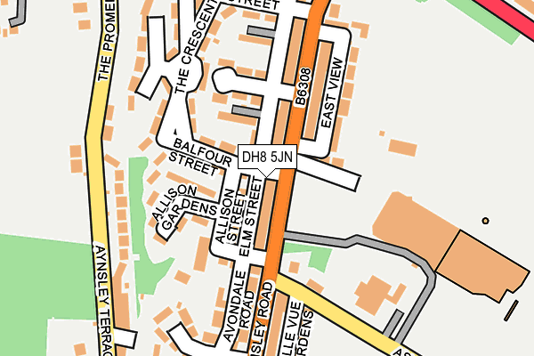 DH8 5JN map - OS OpenMap – Local (Ordnance Survey)