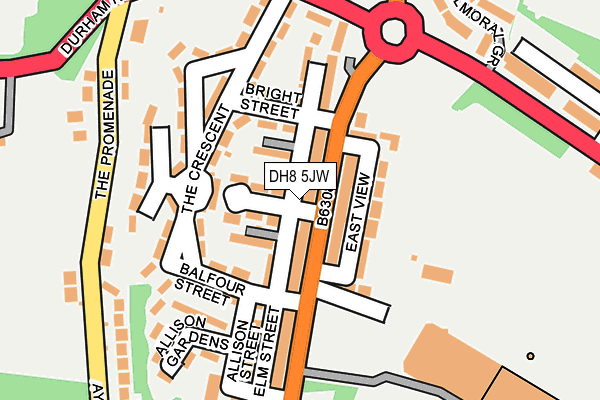 DH8 5JW map - OS OpenMap – Local (Ordnance Survey)