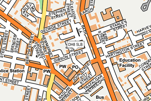 DH8 5LB map - OS OpenMap – Local (Ordnance Survey)