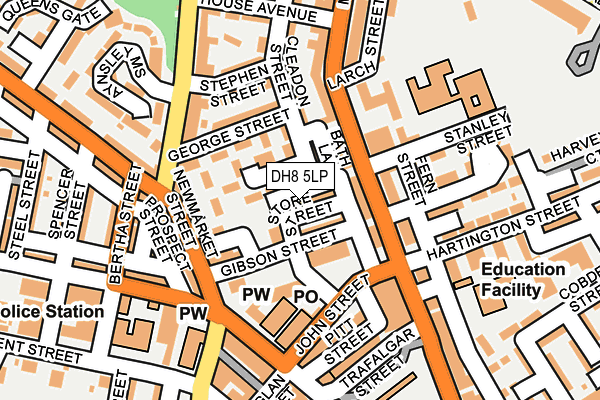 DH8 5LP map - OS OpenMap – Local (Ordnance Survey)