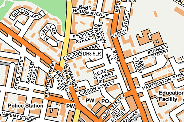 DH8 5LR map - OS OpenMap – Local (Ordnance Survey)