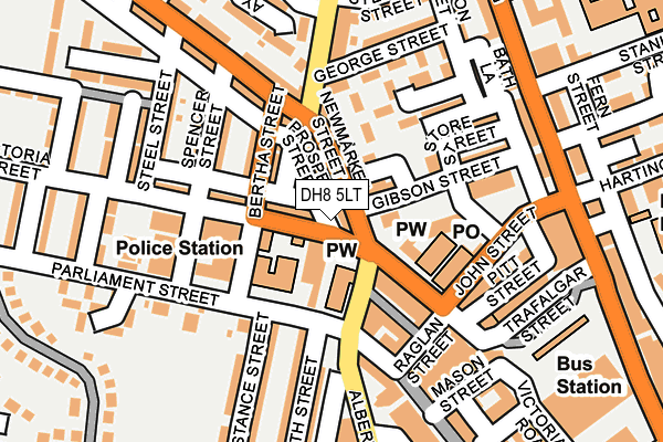 DH8 5LT map - OS OpenMap – Local (Ordnance Survey)