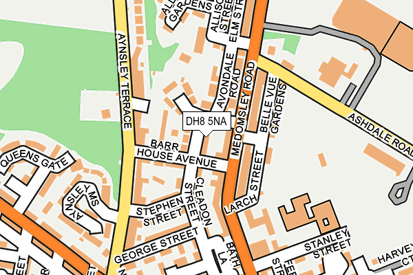 DH8 5NA map - OS OpenMap – Local (Ordnance Survey)