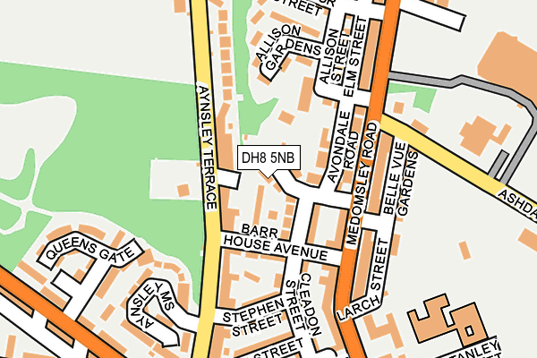 DH8 5NB map - OS OpenMap – Local (Ordnance Survey)