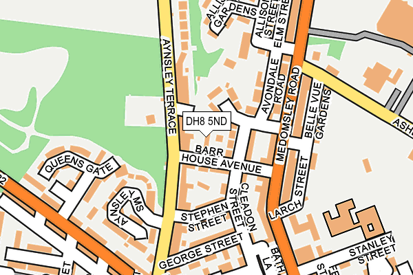 DH8 5ND map - OS OpenMap – Local (Ordnance Survey)