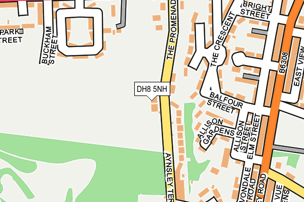 DH8 5NH map - OS OpenMap – Local (Ordnance Survey)