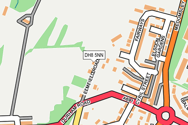 DH8 5NN map - OS OpenMap – Local (Ordnance Survey)