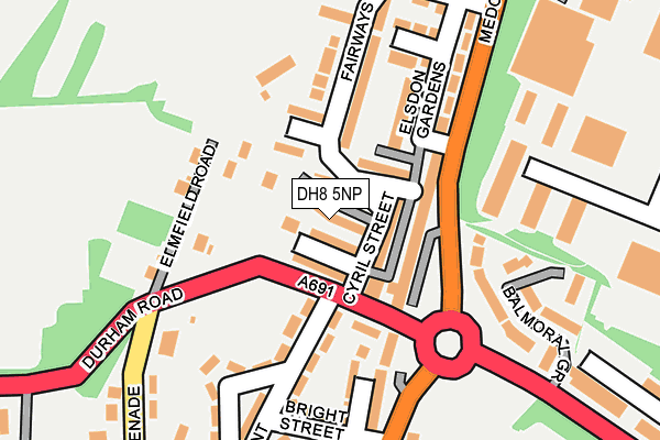 DH8 5NP map - OS OpenMap – Local (Ordnance Survey)