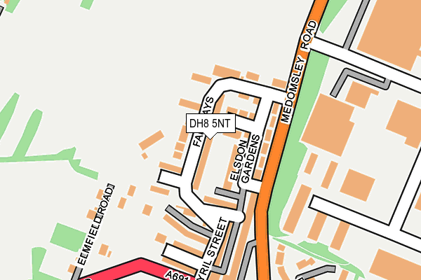DH8 5NT map - OS OpenMap – Local (Ordnance Survey)