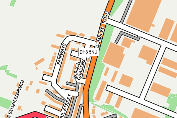 DH8 5NU map - OS OpenMap – Local (Ordnance Survey)