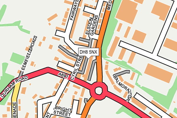 DH8 5NX map - OS OpenMap – Local (Ordnance Survey)