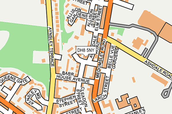 DH8 5NY map - OS OpenMap – Local (Ordnance Survey)