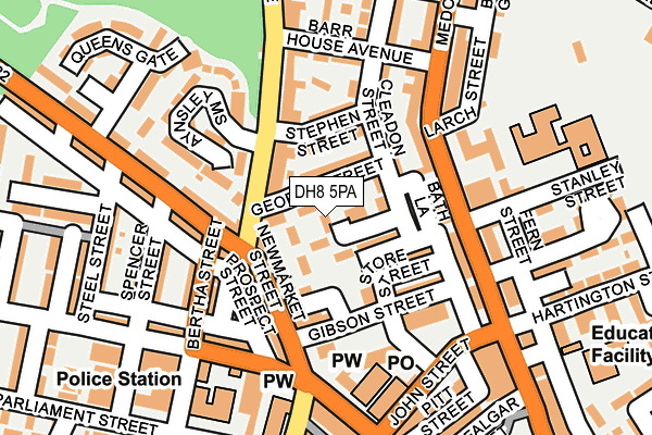 DH8 5PA map - OS OpenMap – Local (Ordnance Survey)