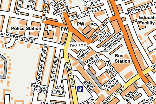 DH8 5QE map - OS OpenMap – Local (Ordnance Survey)