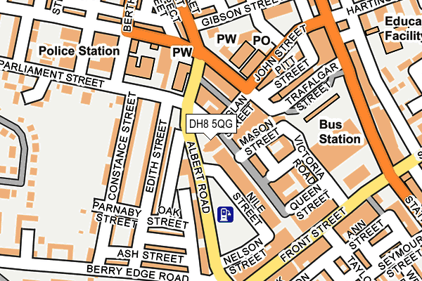 DH8 5QG map - OS OpenMap – Local (Ordnance Survey)