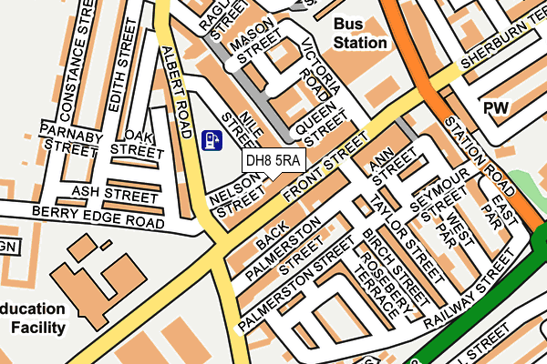 DH8 5RA map - OS OpenMap – Local (Ordnance Survey)