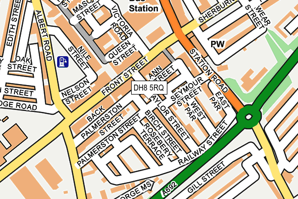DH8 5RQ map - OS OpenMap – Local (Ordnance Survey)