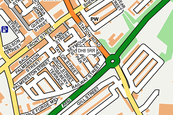 DH8 5RR map - OS OpenMap – Local (Ordnance Survey)