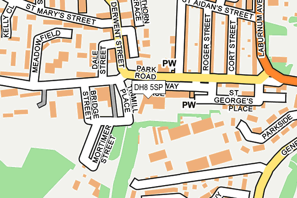 DH8 5SP map - OS OpenMap – Local (Ordnance Survey)