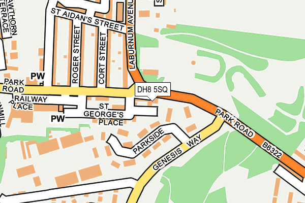 DH8 5SQ map - OS OpenMap – Local (Ordnance Survey)