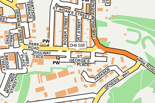 DH8 5SR map - OS OpenMap – Local (Ordnance Survey)