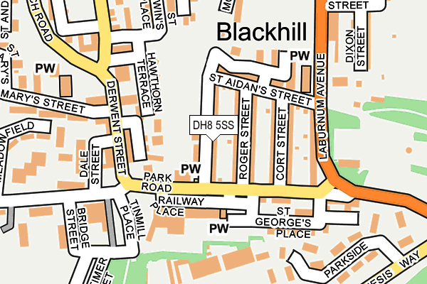 Map of BARNARD CASTLE COACHES LTD at local scale