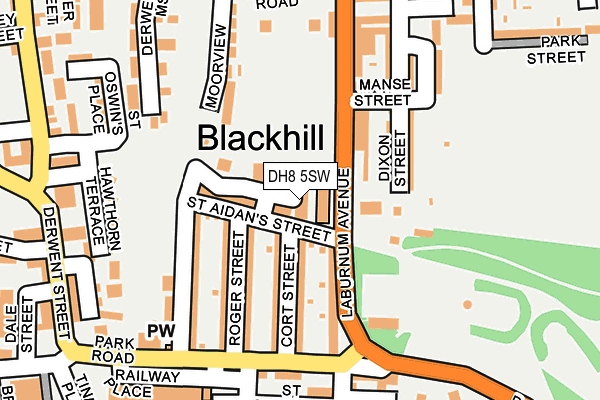 DH8 5SW map - OS OpenMap – Local (Ordnance Survey)