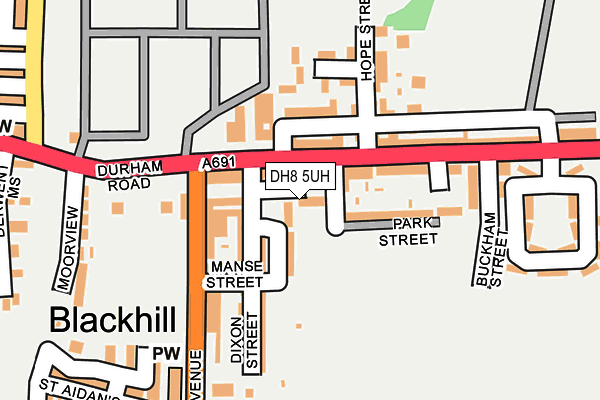 DH8 5UH map - OS OpenMap – Local (Ordnance Survey)