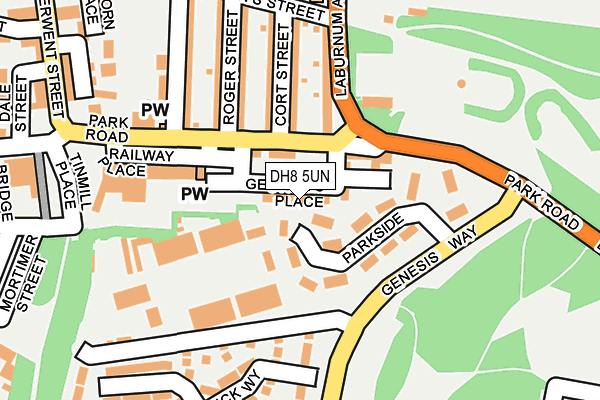 DH8 5UN map - OS OpenMap – Local (Ordnance Survey)