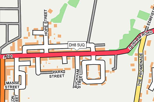 DH8 5UQ map - OS OpenMap – Local (Ordnance Survey)