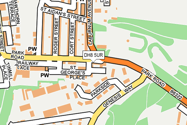 DH8 5UR map - OS OpenMap – Local (Ordnance Survey)