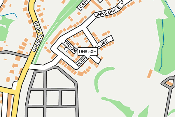 DH8 5XE map - OS OpenMap – Local (Ordnance Survey)