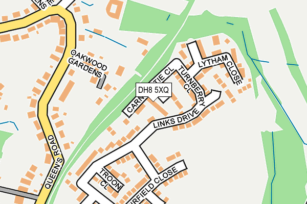 DH8 5XQ map - OS OpenMap – Local (Ordnance Survey)