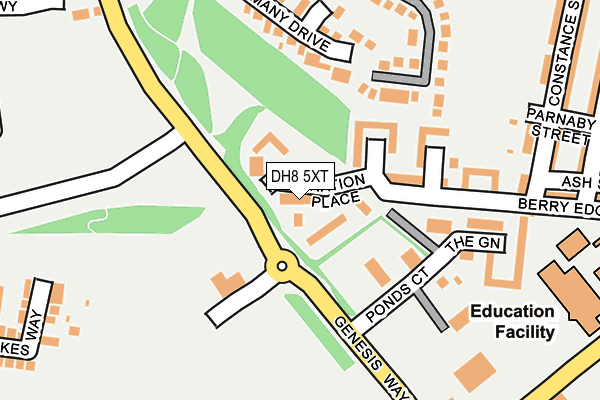 DH8 5XT map - OS OpenMap – Local (Ordnance Survey)