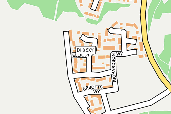 DH8 5XY map - OS OpenMap – Local (Ordnance Survey)