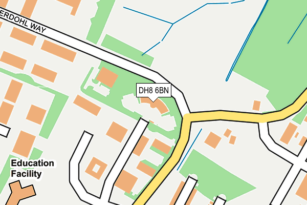 DH8 6BN map - OS OpenMap – Local (Ordnance Survey)