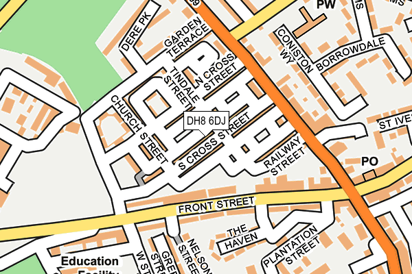 DH8 6DJ map - OS OpenMap – Local (Ordnance Survey)