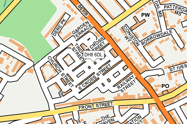 DH8 6DL map - OS OpenMap – Local (Ordnance Survey)