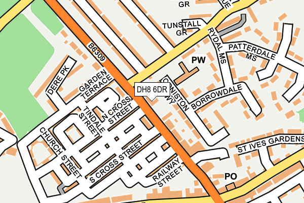 DH8 6DR map - OS OpenMap – Local (Ordnance Survey)