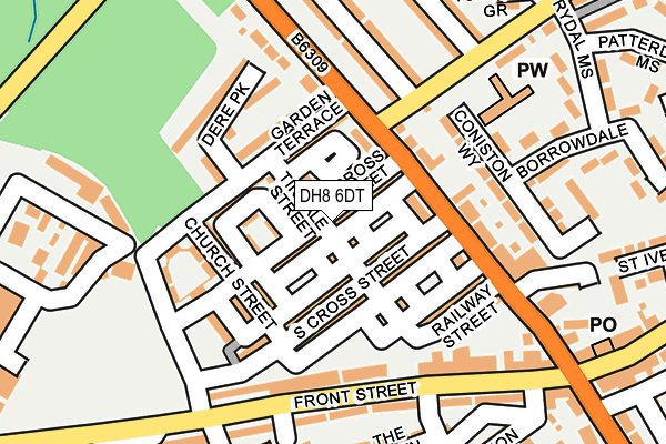 DH8 6DT map - OS OpenMap – Local (Ordnance Survey)