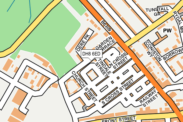 DH8 6ED map - OS OpenMap – Local (Ordnance Survey)