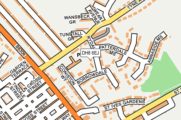 DH8 6EJ map - OS OpenMap – Local (Ordnance Survey)