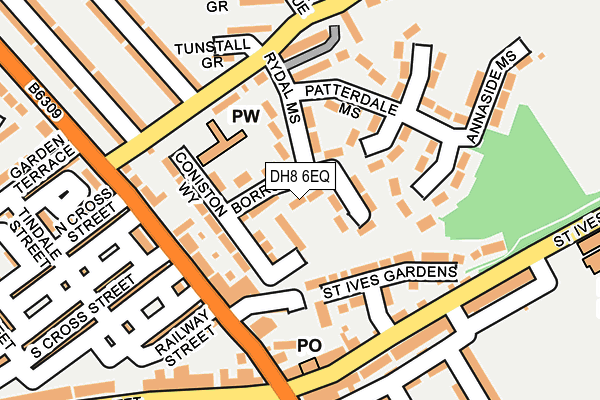 DH8 6EQ map - OS OpenMap – Local (Ordnance Survey)