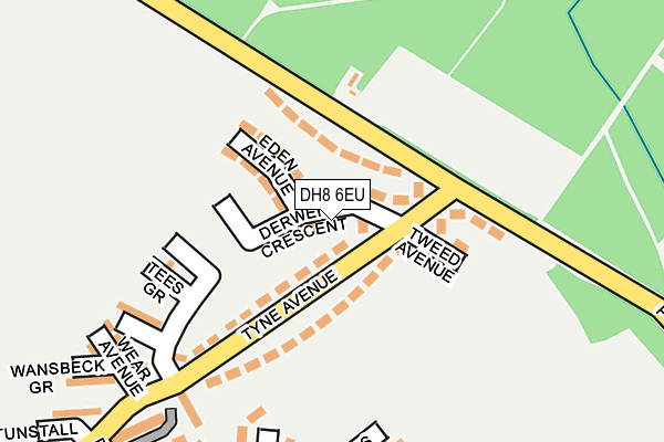 DH8 6EU map - OS OpenMap – Local (Ordnance Survey)